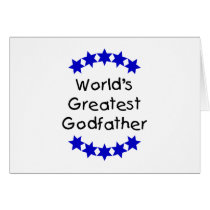 World's Greatest Godfather (dk. blue stars) Card