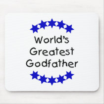 World's Greatest Godfather (dk. blue stars) Mousepad