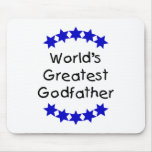 World's Greatest Godfather (dk. blue stars) mousepads