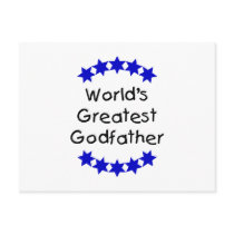 World's Greatest Godfather (dk. blue stars) Post Cards