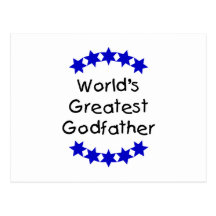 World's Greatest Godfather (dk. blue stars) Post Cards