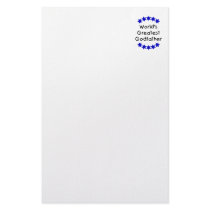 World's Greatest Godfather (dk. blue stars) Stationery