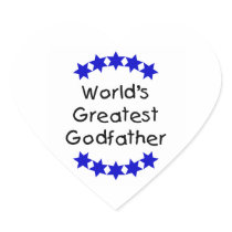 World's Greatest Godfather (dk. blue stars) Stickers