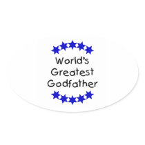 World's Greatest Godfather (dk. blue stars) Sticker