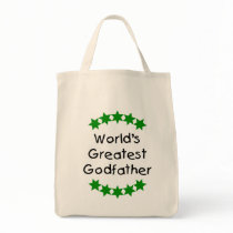 World's Greatest Godfather (green stars) Tote Bag