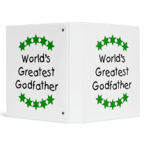 World's Greatest Godfather (green stars) Vinyl Binders