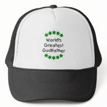 World's Greatest Godfather (green stars) Trucker Hats