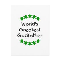 World's Greatest Godfather (green stars) Postcard