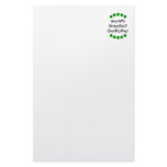 World's Greatest Godfather (green stars) stationery