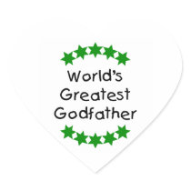 World's Greatest Godfather (green stars) Sticker