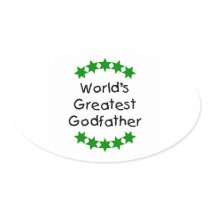 World's Greatest Godfather (green stars) Stickers