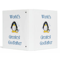 World's Greatest Godfather (penguin) 3 Ring Binders