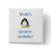 World's Greatest Godfather (penguin) Pin