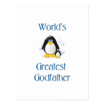 World's Greatest Godfather (penguin) Postcards