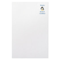 World's Greatest Godfather (penguin) Customized Stationery