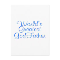 Worlds Greatest GodFather Postcard