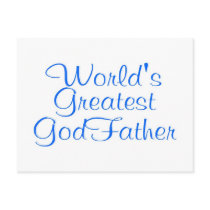 Worlds Greatest GodFather Post Cards