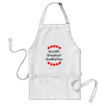 World's Greatest Godfather (red stars) Aprons