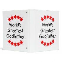 World's Greatest Godfather (red stars) Vinyl Binders