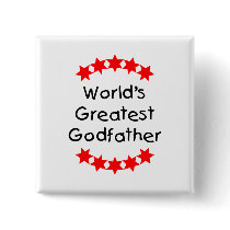 World's Greatest Godfather (red stars) Pin