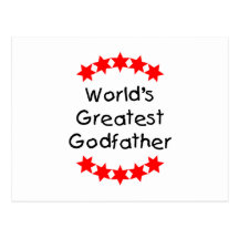 World's Greatest Godfather (red stars) Post Cards