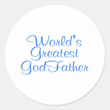 Worlds Greatest GodFather Round Sticker