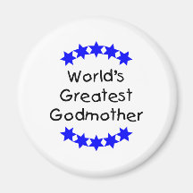 World's Greatest Godmother (blue stars) Magnet
