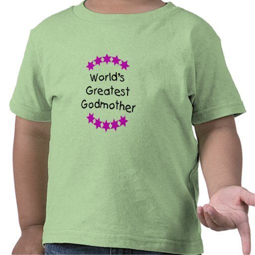 World's Greatest Godmother (pink stars) Tee Shirts