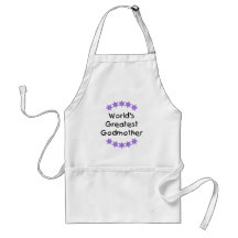 World's Greatest Godmother (purple stars) Apron