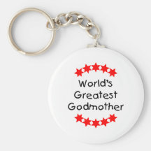 World's Greatest Godmother (red stars) Key Chain