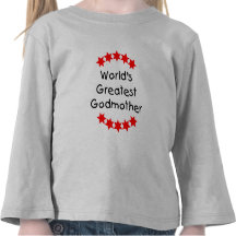 World's Greatest Godmother (red stars) Tees