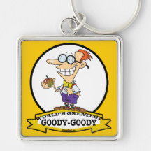 WORLDS GREATEST GOODY GOODY CARTOON KEYCHAIN