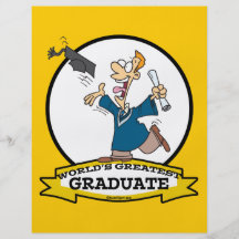 WORLDS GREATEST GRADUATE MALE CARTOON FULL COLOR FLYER