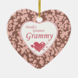 World's greatest grammy cherry blossoms ornament