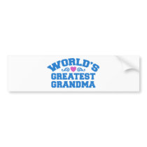World's Greatest Grandma Bumper Sticker