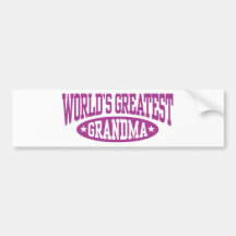 World's Greatest Grandma Bumper Stickers