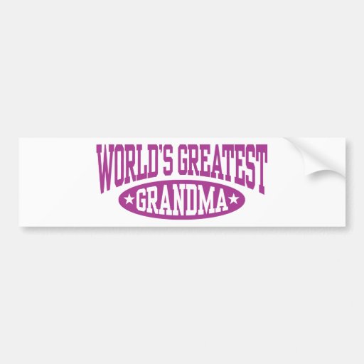 World's Greatest Grandma Bumper Stickers