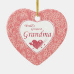 World's greatest grandma cherry blossom ornament