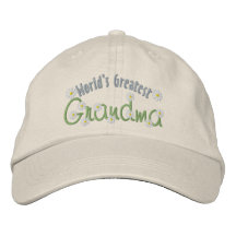 World's Greatest Grandma Embroidered Baseball Caps