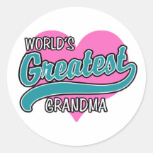 World's Greatest Grandma Round Sticker