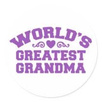 World's Greatest Grandma Round Stickers