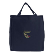 World's Greatest Grandmother embroidered tote bag