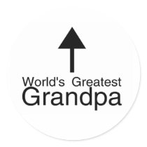 Worlds Greatest Grandpa Arrow Stickers