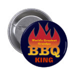 World's Greatest Grandpa BBQ KING Button
