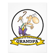 WORLDS GREATEST GRANDPA CARTOON CUSTOM ANNOUNCEMENTS
