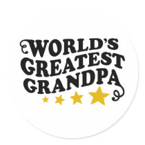 World's Greatest Grandpa Round Sticker