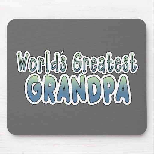 World's Greatest Grandpa Words Mouse Mat