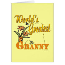 Worlds Greatest Granny Floral Greeting Cards