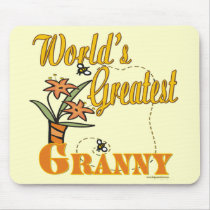 Worlds Greatest Granny Floral Mouse Mats