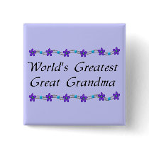 World's Greatest Great Grandma Pins